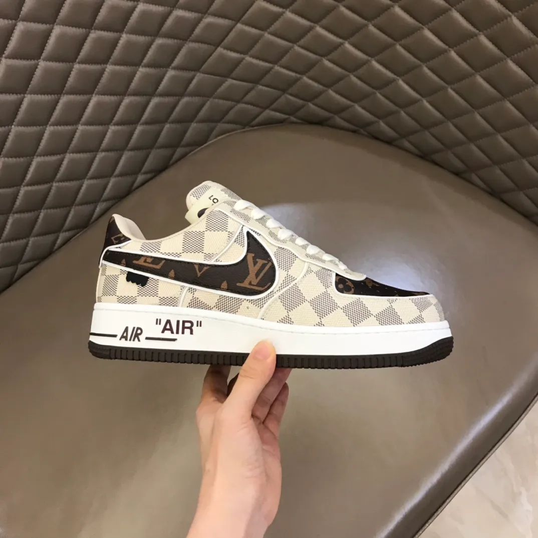 Men's shoes 💰p420 "*OUIS *UITTO*" x OFF-WHITE x Nike tripartite collaboration! Trendy and cool men's casual sports shoes with unrivaled color matching. The design idea basically continues the style of THE TEN. The Swoosh line and tongue label have a very familiar visual effect and are both fashionable and trendy! A must-have for fashionistas! The effect on your feet is absolutely stunning! Size: 38-45